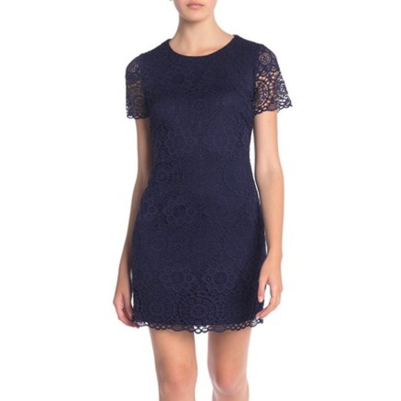 Laundry by Shelli Segal Cap Sleeve Lace Mini Cocktail Sheath Dress NWT $148 - Picture 1 of 8